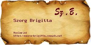 Szorg Brigitta névjegykártya